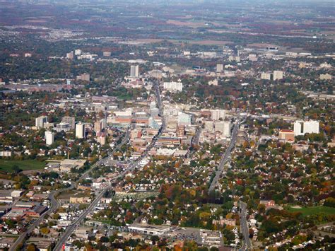 Aerial View of Downtown Kitchener in Ontario, Canada image - Free stock ...