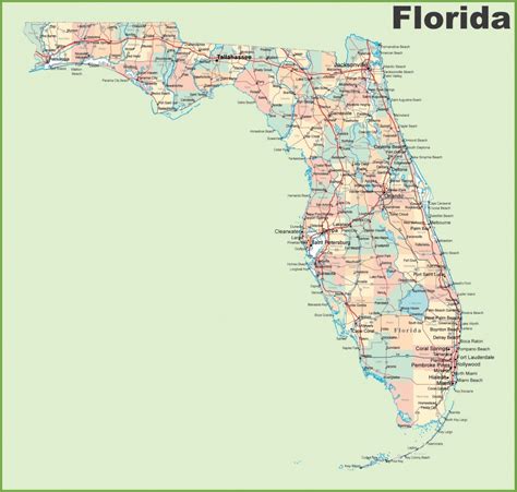 Gulf Coast Cities In Florida Map - Printable Maps