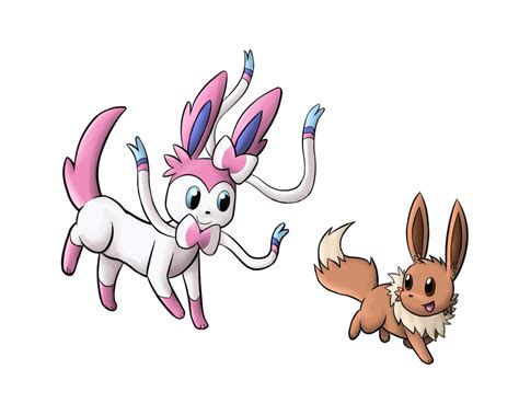 Sylveon and Eevee by Miss-Mccookies on DeviantArt