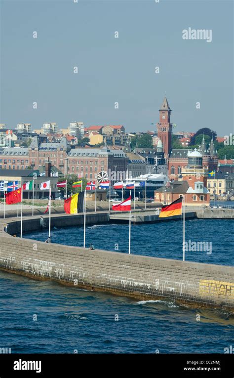 Sweden, Helsingborg. Waterfront port area of Helsingborg Stock Photo - Alamy