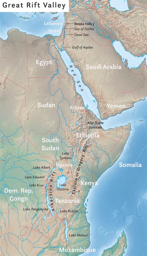 Map Of Africa Rift Valley - Alvina Margalit