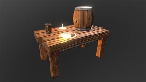 Low poly medieval table - Download Free 3D model by Choffa (@alcachofa) [048aef8] - Sketchfab