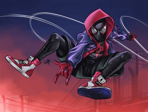 Miles Moralez Spiderverse Spiderman Art Print Original Artwork - Etsy