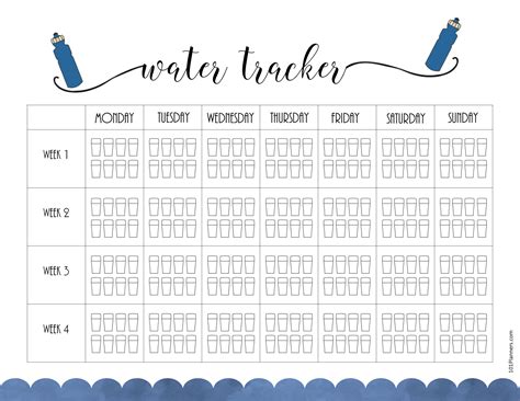 Stay Hydrated with a Personalized Water Intake Chart