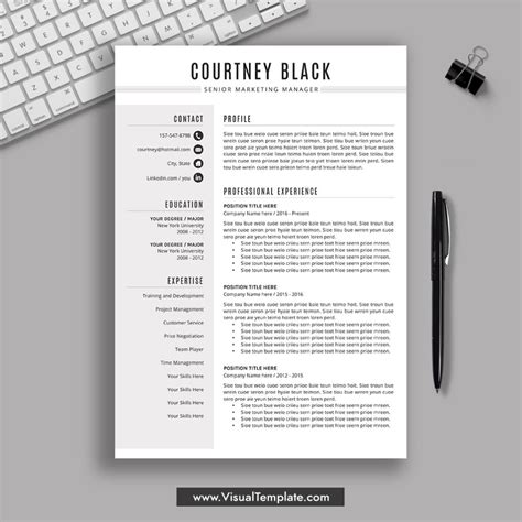 2024-2025 Pre-Formatted Resume Template with Resume Icons, Fonts and Editing Guide. Unlimited ...