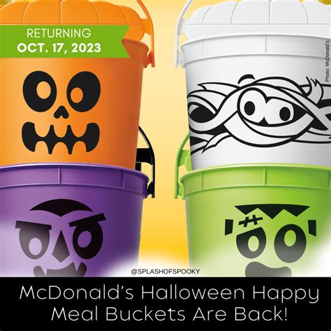 McDonald’s Halloween Happy Meal Buckets returning October 2023 - Splash ...