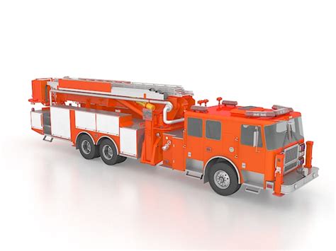 Aerial apparatus fire truck 3D model Download for Free