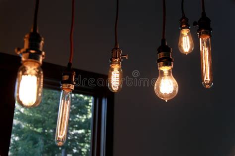 Old School Light Bulbs stock photo. Image of long, middle - 52188810