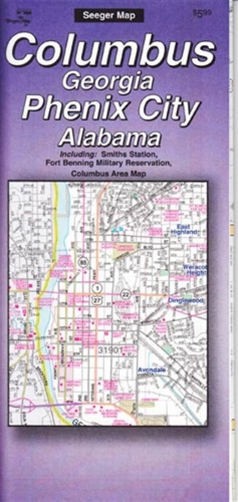 Columbus, Georgia and Phenix City, Alabama by The Seeger Map Company Inc. | Phenix city, Phenix ...