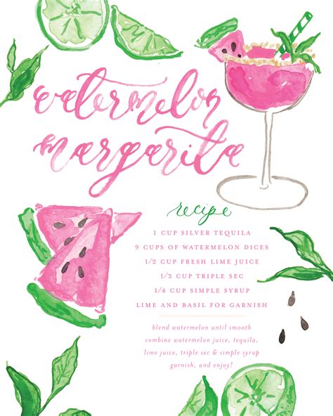 Watermelon Basil Margarita Cocktail Recipe — Simply Jessica Marie