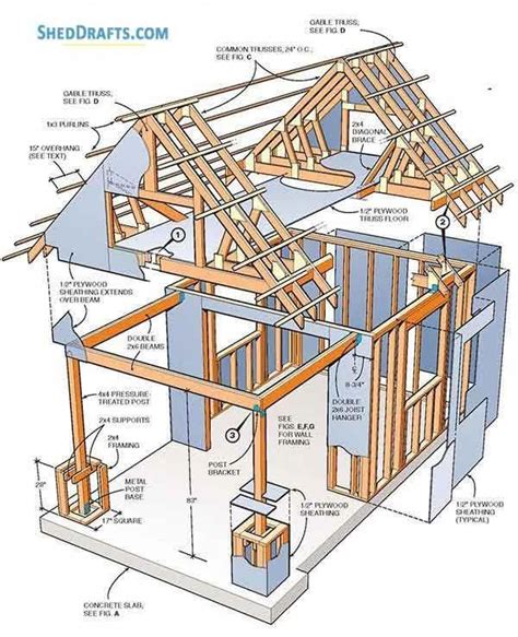 10×10 Storage Shed With Loft Plans Blueprints For Making An Outbuilding | Shed with loft ...