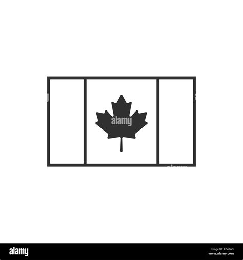 Maple Leaf Canada Flag Outline - Janeforyou