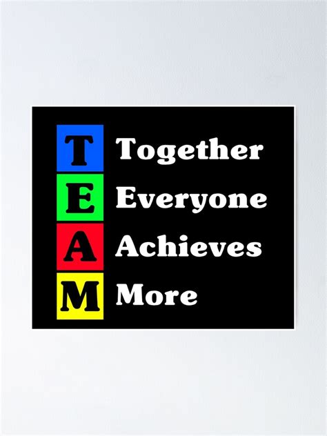 "Together We Can Achieve More" Poster for Sale by Color-Sparkle | Redbubble