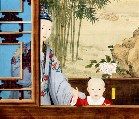 Portrait of Lady Ling and baby Prince Yongyan | China art, Chinese art ...