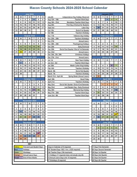 Macon County School Calendar 2025 26 - Dannie Querida