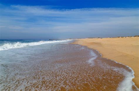 Beautiful beach in Aveiro stock image. Image of ocean - 221403085