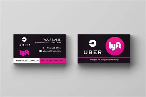 Uber/Lyft Business Cards: How They Can Boost Your Ride-Hailing Business - BusinessCards