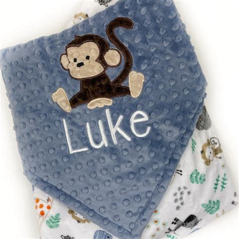 Monkey Baby Blanket - Etsy