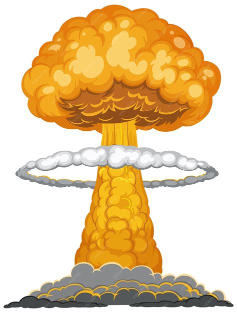 Nuclear Mushroom Cloud Explosion Clipart