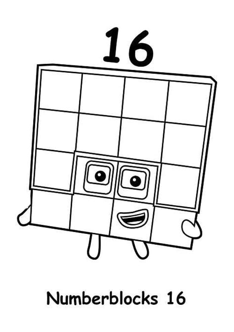 Numberblocks 13 Coloring Pages