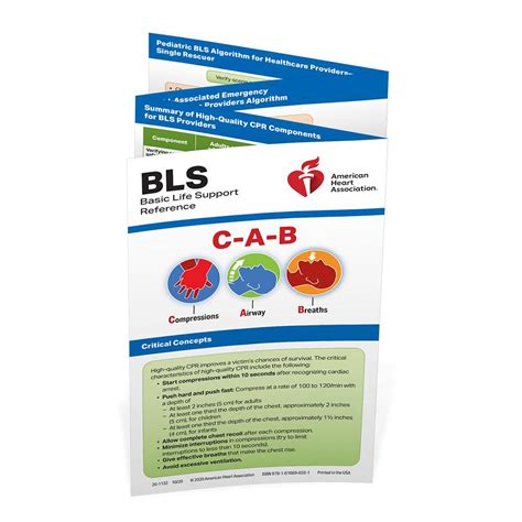 AHA 2020 Basic Life Support (BLS) Reference Card-20-1132