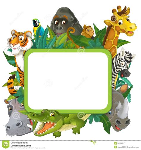 Zoo Animals Clipart Border