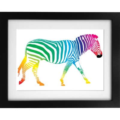 Rainbow Zebra Art Print | RedMolotov