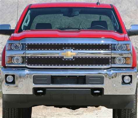 Custom Truck Grille - Rivet Mesh Style; 2015-2018 Chevy Silverado