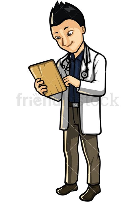 Asian Doctor Cartoon Vector Clipart - FriendlyStock