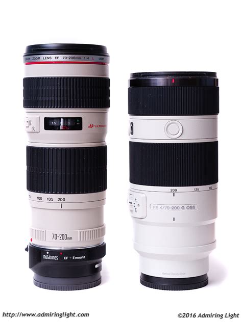 Sony FE 70-200mm f/4 G OSS vs. Canon EF 70-200mm f/4L - Admiring Light