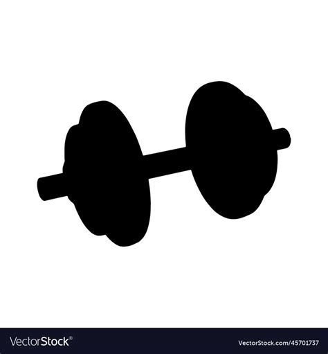 Dumbbell silhouette Royalty Free Vector Image - VectorStock