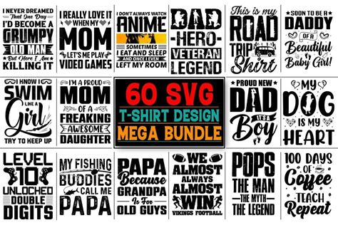 T-Shirt Design SVG Mega Bundle Bundle · Creative Fabrica