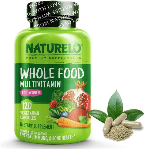 NATURELO: Whole Food Multivitamin for Women – with Vitamins, Minerals, & Herbal Extracts – The ...