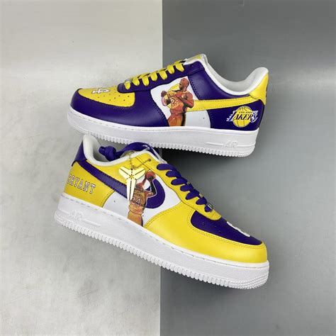 Custom Nike Air Force 1 Low ‘Lakers’ Purple Yellow White By You – The ...