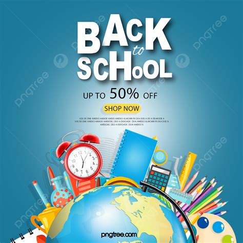 Blue Vector Back To School Promotion Popup Template Download on Pngtree