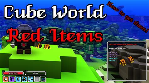 Cube World Alpha What are RED ITEMS? and How to get them - YouTube