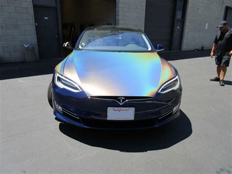 Tesla Model S Rainbow Chrome Color Flip - San Diego Vinyl Wrap & San ...