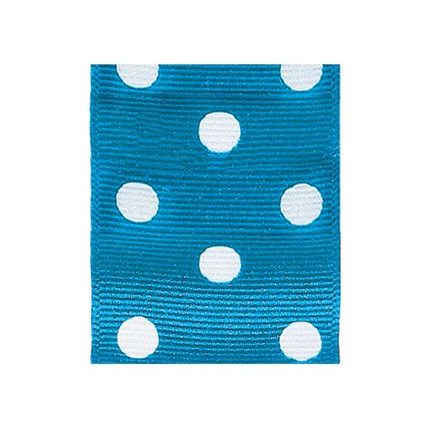 Grosgrain Polka Dots Ribbon - Island Blue | Offray