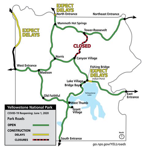 Map Of Yellowstone National Park Entrances - Topographic Map World