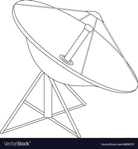 Satellite dish antenna Royalty Free Vector Image