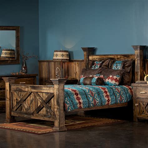 Rustic Weathered Wood Barn Door Bed