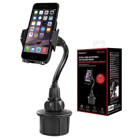 Amazon.com: Macally Car Cup Holder Phone Mount - Secure Fit for Phones up to 4.1” Wide - Cup ...