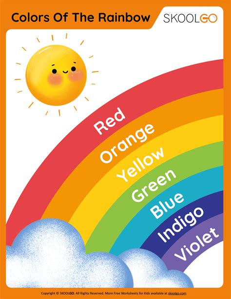 Colors Of The Rainbow - Free Worksheet - SKOOLGO