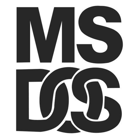 Ms Dos Logo for Typography and Merch Designs