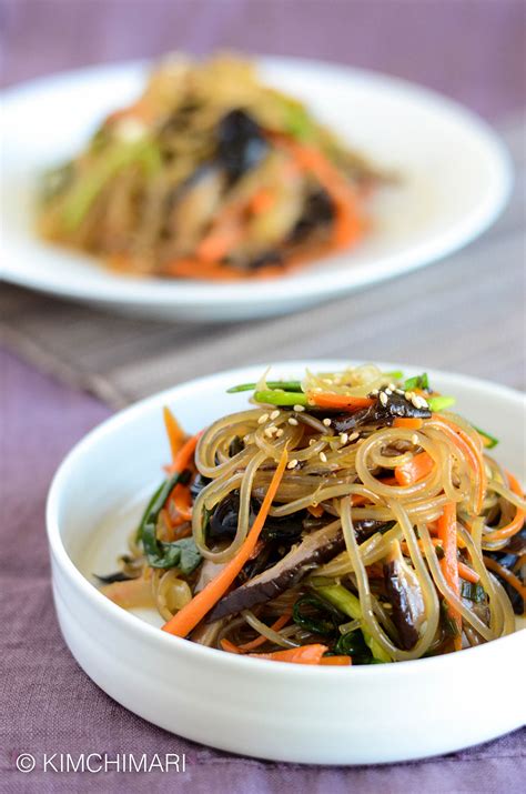 Simple One-Pan Korean Glass Noodles (Japchae) Recipe | Kimchimari