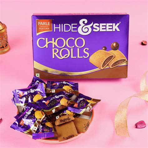 Parle Platina Hide & Seek Choco Rolls Sandwich Cream Biscuits Price - Buy Online at ₹100 in India