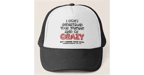 Committed To Crazy Funny Ball Cap Hat Quote Saying | Zazzle