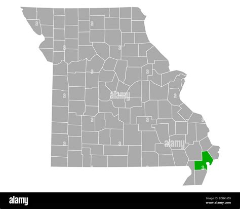 Map of New Madrid in Missouri Stock Photo - Alamy