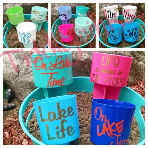 Beach spikers, drink holders! | Vinyl monogram, Beach spikers, Beach spikes