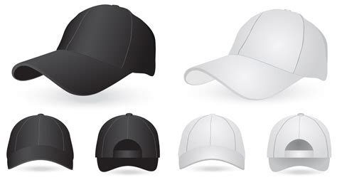 18 Hat Template Vector Images - Bucket Hat Template, Baseball Cap Vector Template and Baseball ...